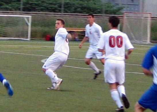 Soccer match at Houlihan Field